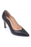 Karvenshoes Siyah Deri̇ Laci̇vert Renk Sti̇letto 25