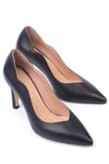 Karvenshoes Siyah Deri̇ Laci̇vert Renk Sti̇letto 25