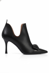 Karvenshoes Sti̇letto Si̇yah Deri̇ Bot