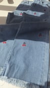 6-12 YAŞ KİRAZ NAKIŞLI JEAN PANTOLON
