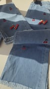 6-12 YAŞ KİRAZ NAKIŞLI JEAN PANTOLON