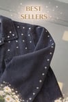 Kız çocuk jean denim ceket yıldızlı