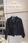 Kız çocuk jean denim ceket yıldızlı