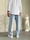 Bel Lastik İpli Baggy Kot Pantolon