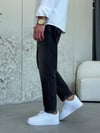 Beyaz Dikişli Füme Boyfrıend Pantolon 