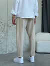 Boyfrıend Kalıp İpli  Krem Jogger Pantolon