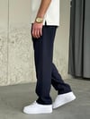 Fitilli Regular Kalıp Lacivert Jogger Pantolon 
