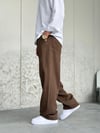 Gabardin Kahve Baggy Pantolon 