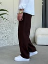 Gabardin Kahve Keten Pantolon 