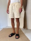 Gabardin Krem Keten Şort 