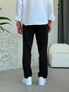 İpli Boyfriend Siyah  Jogger Pantolon