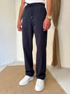 Keten Lacivert Baggy Pantolon 