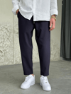 Rahat Kalıp Boyfrıend Lacivert Jogger Pantolon 