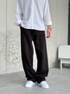 Siyah Gabardin Baggy Pantolon 