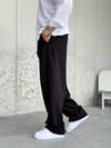 Siyah Gabardin Baggy Pantolon 