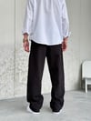 Siyah Gabardin Baggy Pantolon 