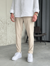 Slimfit Likralı Jogger Krem Pantolon 