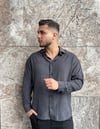 Dikey Çizgili Siyah Gömlek