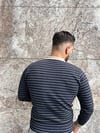 Marine Stripe Quarter-Zip Knit Laci 