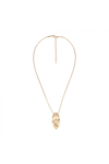 Altın Minimalist Oval Tasarım İnci Kolye | Altın JS12743