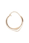 Altın Renk Asimetrik Modern Tasarım Kadın Choker Kolye | Altın JS12451 