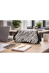 Beyaz Altın Tokalı Zebra Desenli Kadın Omuz Çantası | Beyaz MT1606 