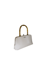 Duki Daso Bambu Saplı Bej Klipsli Kadın El ve Omuz Çantası | SUMMER T8381 BEJ TEK BÖLMELİ FERMUAR GÖZLÜ