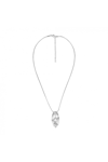 Gümüş Minimalist Oval Tasarım İnci Kolye | Gümüş JS12743