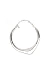 Gümüş Renk Asimetrik Modern Tasarım Kadın Choker Kolye | Gümüş JS12451 