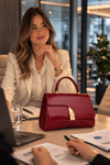 Şarap Modern Formlu Gold Detaylı Kadın El Çantası | Şarap T8304