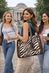 Yeşil Zebra Desenli Kadın Omuz Çantası | Yeşil T8347