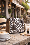 Yeşil Zebra Desenli Kadın Omuz Çantası | Yeşil T8347