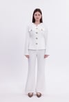 White Straight Pants