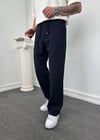 Beli İpli Kumaş Baggy Pantolon Lacivert 
