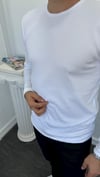 Fitilli Basic Sweatshirt Beyaz