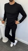 Fitilli Basic Sweatshirt Siyah