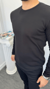 Fitilli Basic Sweatshirt Siyah