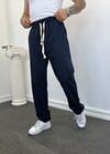 Monocco Yıkamalı Keten Baggy Lacivert