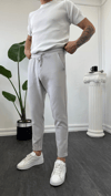 MR Duble Paça Jogger Taş Gri