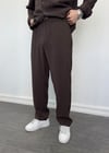 Oversize Tensel Gömlekli Takım Kahverengi