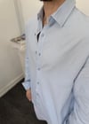 Oversize Yıkamalı Keten Gömlek B.mavi