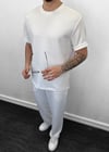 Oysho Kumaş Oversize Tişörtlü Takım Beyaz