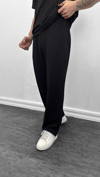 Oysho Kumaş Oversize Tişörtlü Takım Siyah