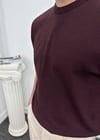 Pamuklu Premium Triko Tişört Mürdüm