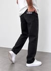 Siyah Yıkamalı Premium Baggy Kalıp Jeans