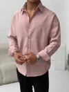Tensel Rahat Kalıp Gömlek Toz Pembe