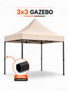 3x3 Katlanır Gazebo Çadır Pratik Kurulumlu Portatif Gölgelik - Çadır KampAVM