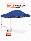 3x4'5 Katlanır Gazebo Çadır Pratik Kurulumlu Portatif Gölgelik - Çadır KampAVM