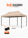3x6 Katlanır Gazebo Çadır Pratik Kurulumlu Portatif Gölgelik - Çadır KampAVM