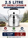 Kampavm Çift Emzikli Alüminyum Kamp ve Avcı Çaydanlığı 2.5 LT - Kamp Ekipmanları KampAVM